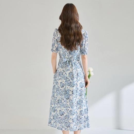 「高货sh」全新升级【铂金会员284/天猫379/差价95】(04045)洛诗琳法式清新印花连衣裙2026新款显瘦通勤气质收腰裙 商品图4