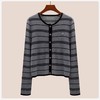 依莎 撞色条纹针织开衫 商品缩略图1