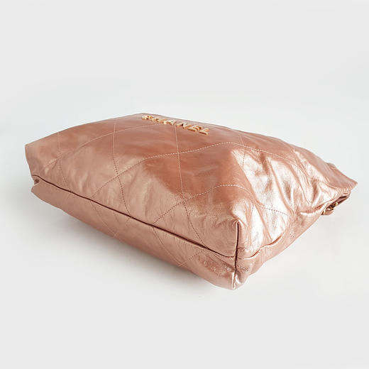 【95新】CHANEL香奈儿22Bag系列AS3261 B10691 NN728 23S中号香槟粉金色22Bag链条包单肩包女士110326NJS08 商品图5