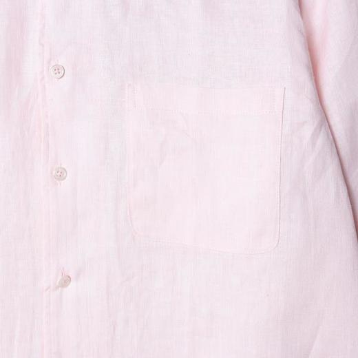 3418SDSA男装2026新款高贵轻奢极简风纯色亚麻长袖衬衫百搭时尚衬衣 商品图2