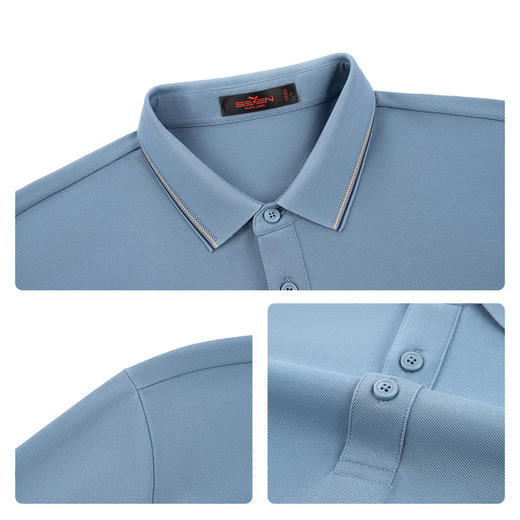 【10A抗菌2A防螨/不变形领】男式短袖POLO衫26新款休闲翻领T恤 130T70280 商品图3