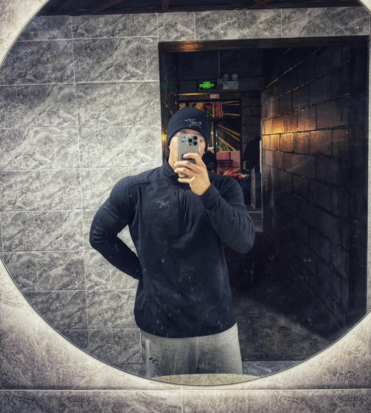 鸟家RHO LT ZIP NECK男士半拉链抓绒长袖衫031201 商品图9