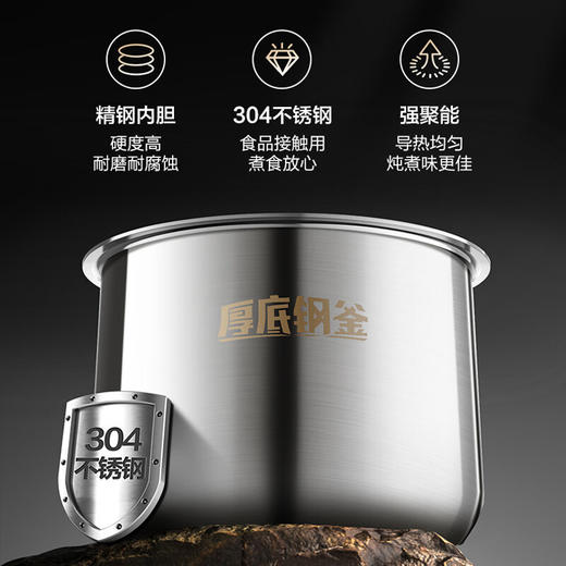 SUPOR/苏泊尔  电压力锅0涂层304不锈钢双胆5L高压锅SY-50FC5033 商品图1
