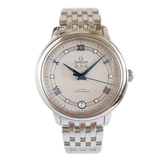 【95新】OMEGA 欧米茄424.10.33.20.56.002天文台认证同轴自动机械机芯日期显示33MM（女款）碟飞系列镶嵌钻石刻度030326NJT33 商品图0