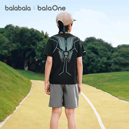 【balaOne】巴拉巴拉男童短袖套装儿童两件套2026新款春夏装速干 商品图2