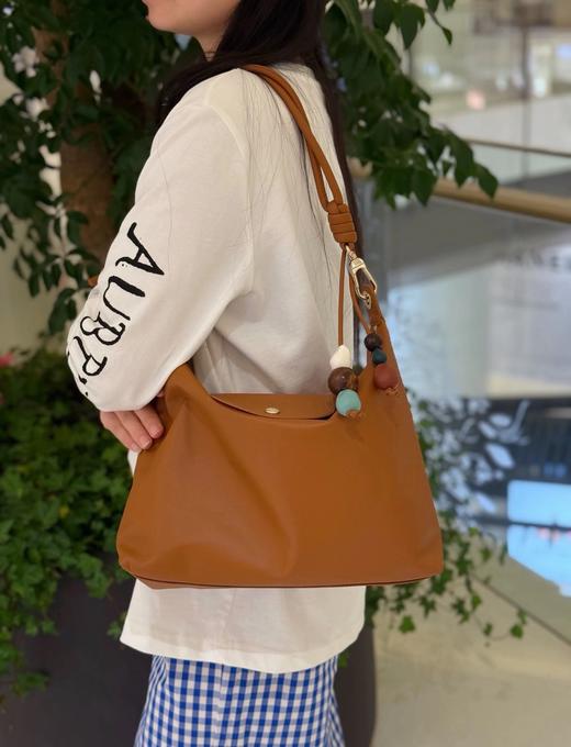 LC珑骧 牛皮串珠 Hobo单肩包半月形肩背袋复古腋下包 特惠 Z-15867 商品图11