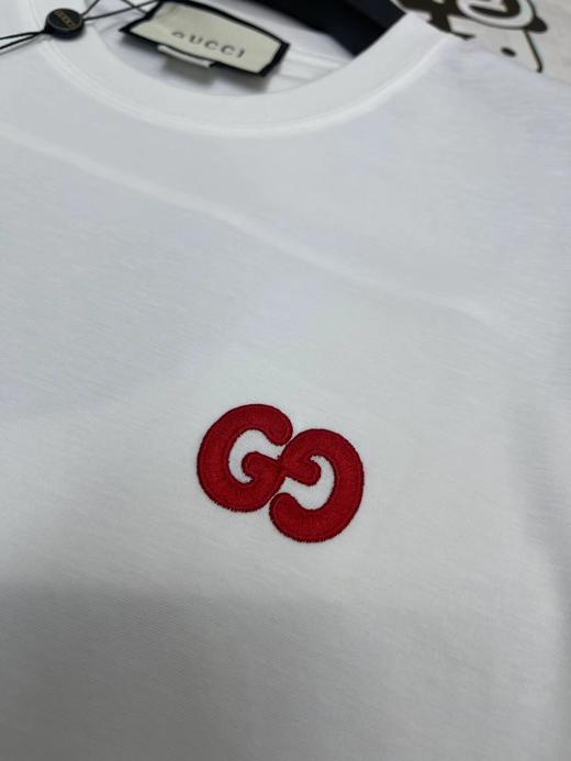 F031245徽标刺绣定织定染logo圆领情侣后背织带短袖T恤 商品图10