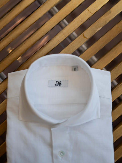 100Hands 白色斜纹棉衬衫 商品图3