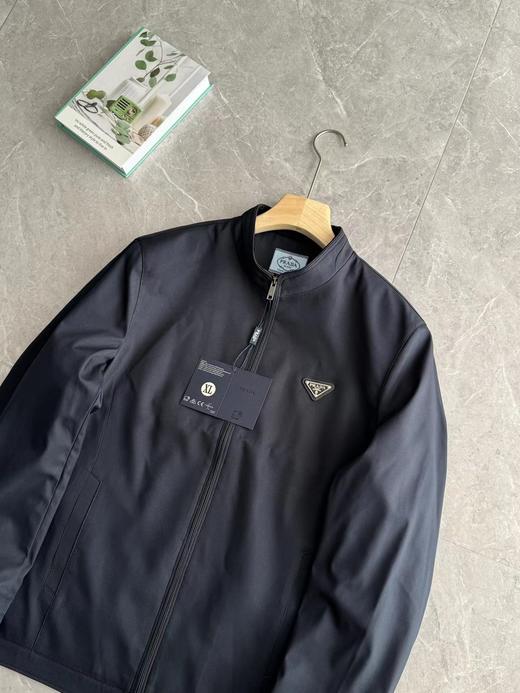 F031208新款男士商务行政休闲利落剪裁立领拉链夹克外套 商品图5