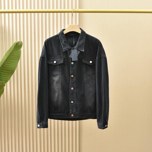 谱拉达 2026男士春秋季新款水洗纯色长袖三角标牛仔外套 商品图2