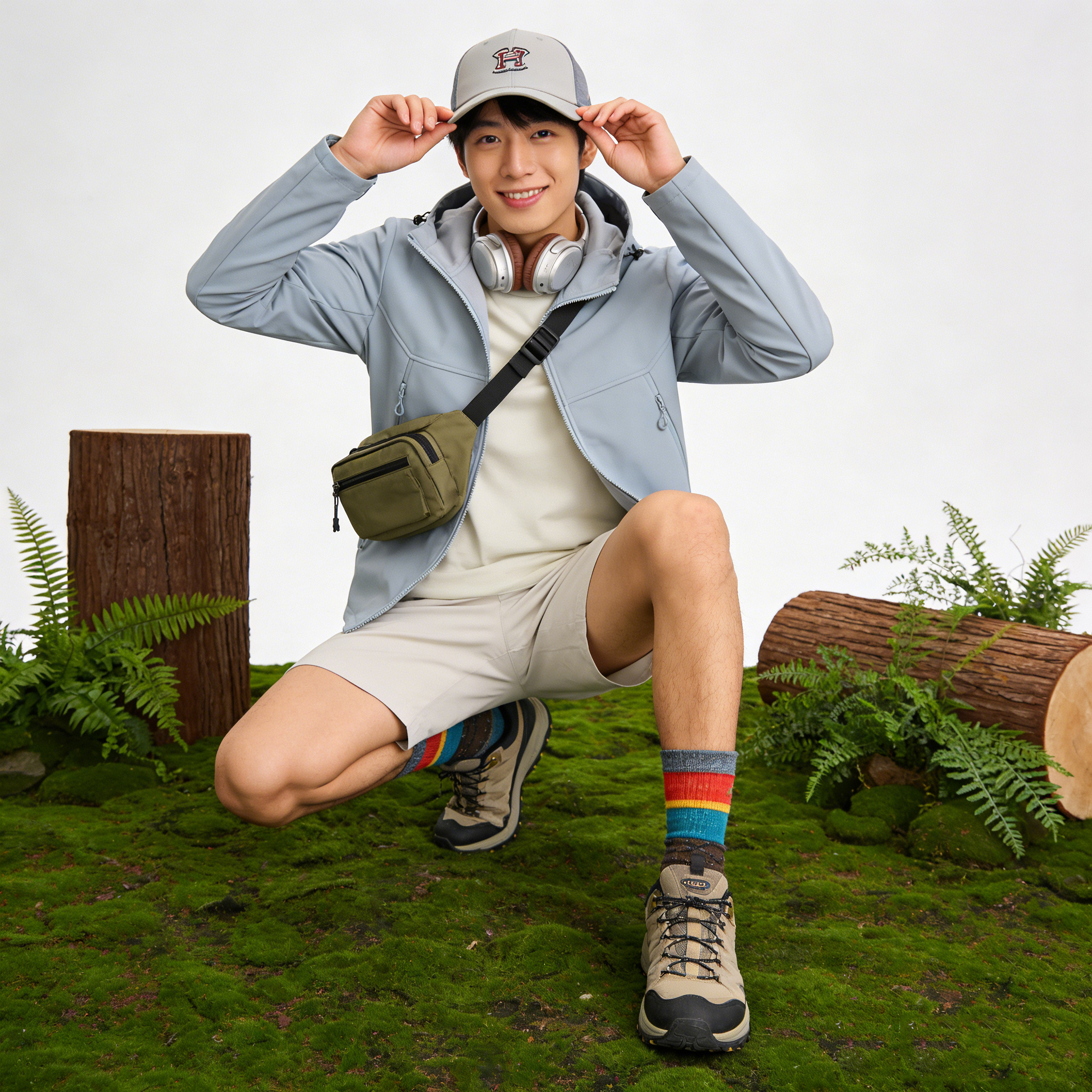 凯*石M8同款 全天候硬核户外连帽男女款软壳衣