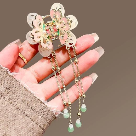 【敦煌宝相-花影流珠首饰发夹】小众温柔古风发夹 新中式仙气碎发卡子抓夹头饰 商品图5