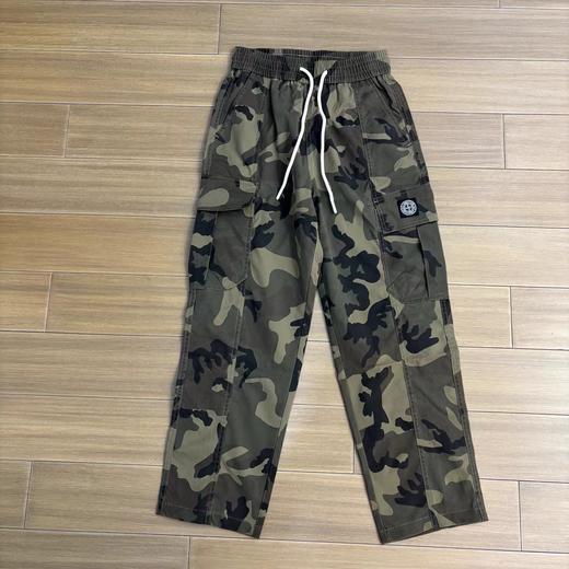 F031218松紧抽绳设计直筒休闲透气丝滑男士工装裤长裤 商品图2