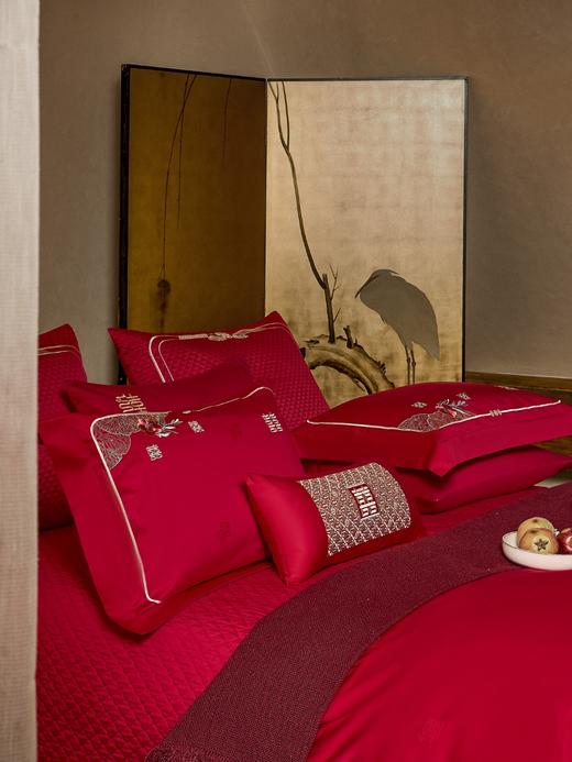 2026新款 婚庆纯棉刺绣四件套-花样年华 商品图5