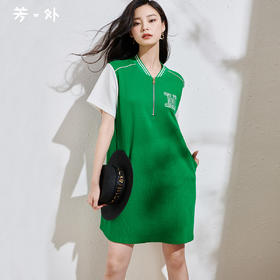 剩L 芳外新款宽松直筒裙显瘦中长款连衣裙女8T22CL1321