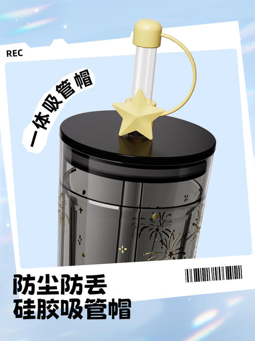 bablov双层高硼硅玻璃杯高级感轻奢女高颜值绝美杯子带盖咖啡水杯 商品图5