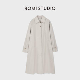 ROMI STUDIO100%高支匹马棉牛角扣立体挺括风衣外套RWCSWG6984
