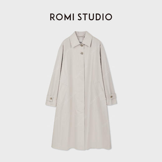 ROMI STUDIO100%高支匹马棉牛角扣立体挺括风衣外套RWCSWG6984 商品图0