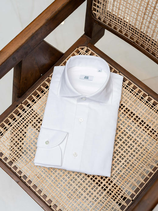 100Hands 白色斜纹棉衬衫 商品图6