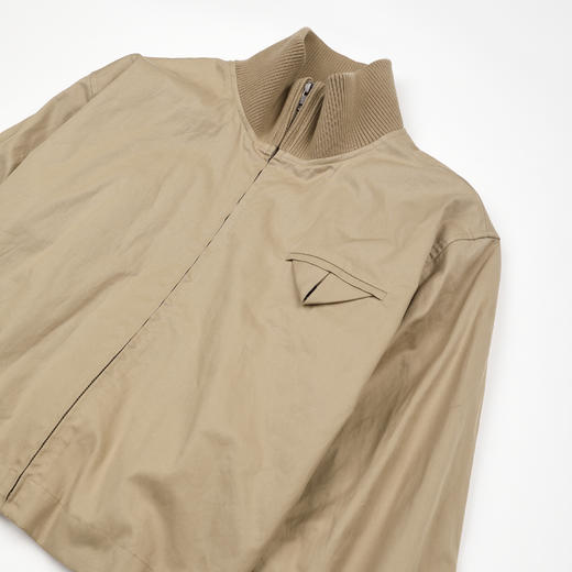 ROMI STUDIO“三角翻盖”高弹罗纹极简立领宽松夹克外套 RWCAWU6713 商品图6