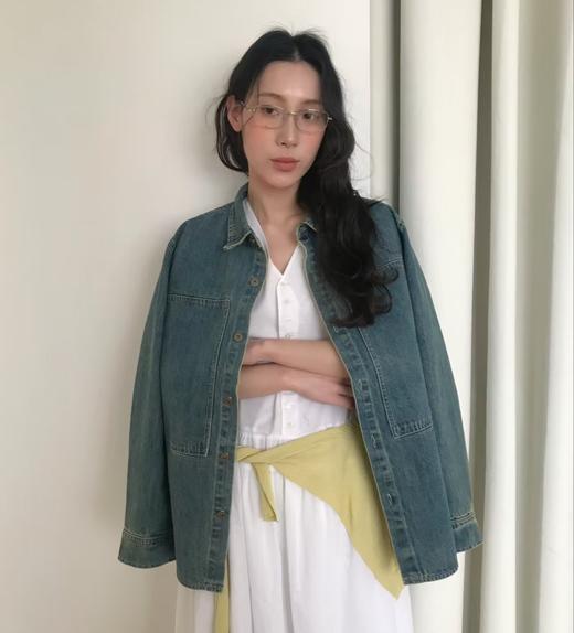 老米优品🎈3-5天！大牌平替~《复古水洗大口袋设计感牛仔衬衫外套》多道复古水洗工艺，美式复古感直接拉满! 品质nice,  时尚界永不褪色的经典！WT260312A 商品图0