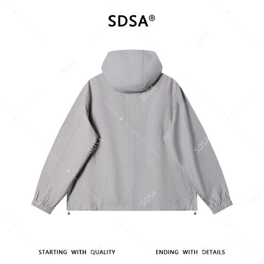 SDSA男装2026新款高贵轻奢时尚简约户外薄款拉链立领连帽夹克外套 商品图4