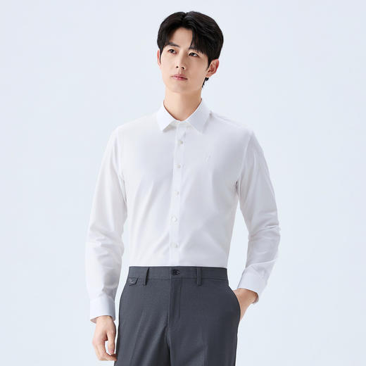 【含莱赛尔】柒牌男式商务长袖衬衫26春季新款柔软舒适衫百搭衬衣 130A70670 商品图1