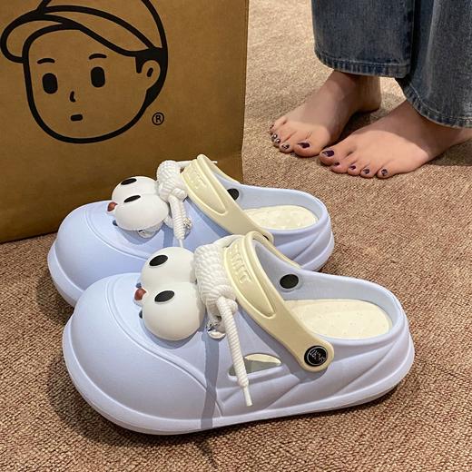 【好看又好穿】爆款eva软底增高洞洞鞋女款学生情侣外穿夏季海边沙滩包头拖鞋。rh 商品图1