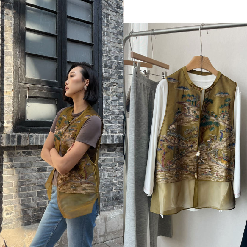 【中式之美】噢蜜ooomeooo真丝刺绣马甲