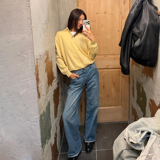 ROMI STUDIO100%欧洲美利奴羊毛半拉链polo领休闲开衫 RWCWST7195 商品图0