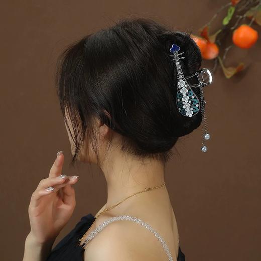 【敦煌琵琶-弦乐留芳首饰发夹】小众温柔古风发夹 新中式仙气碎发卡子抓夹头饰 商品图5