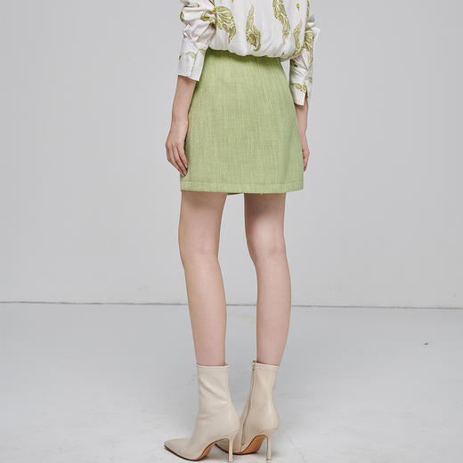 剩S/L 芳外新款修身显瘦小香风半身裙法式百搭短裙女8T22CI1492 商品图4