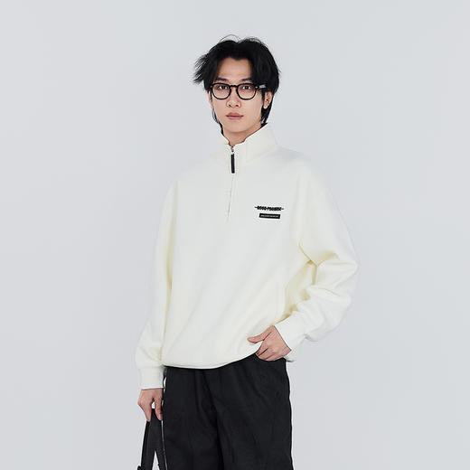 【新品上新】HX 春季中领半开胸卫衣S106611024102 商品图1