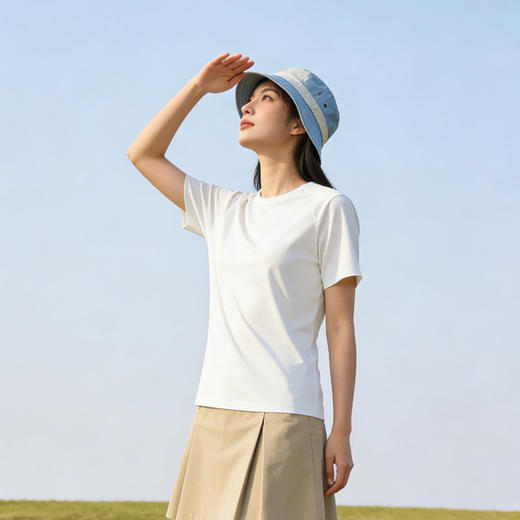 英国Schenvega 情侣款lulu云感裸肤 10A抗菌 防晒驱蚊山茶香T恤 B57-2606 商品图3