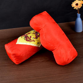 红色龙凤 寿枕头脚枕寿衣配件电脑印花龙凤枕男女全套配件