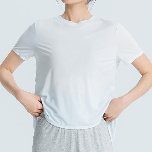 跃牌【周游世界】圆领短袖T恤大开叉设计透气弹力运动罩衫TP0927 商品图1