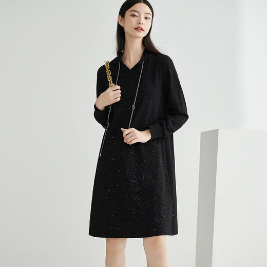 剩S 芳外新款休闲连衣裙宽松直筒显瘦中长款裙子女8T22CL1460 商品图2