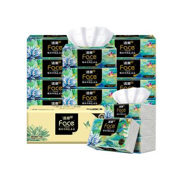 洁柔抽纸 艺术油画Face4层90抽*16包 大规格M码 可湿水面巾纸 整箱 商品图2