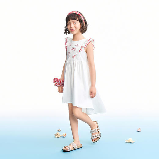 【实体店同款】女童短袖连衣裙夏季新款安奈儿童装AG623143 商品图3