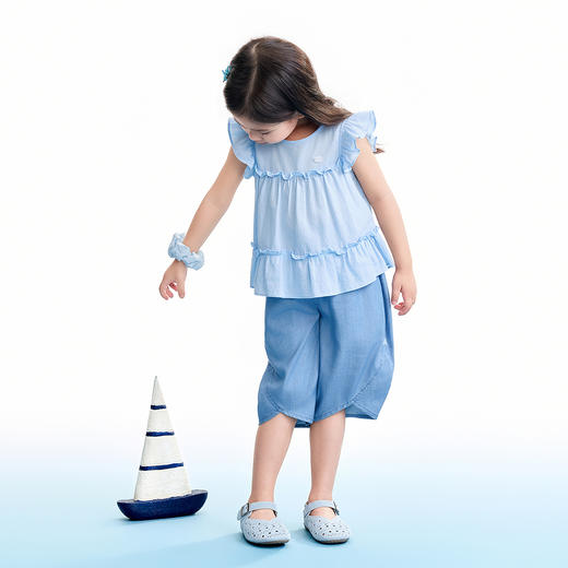 【实体店同款】女童圆领短袖上衣夏季新款安奈儿童装XG621195 商品图6