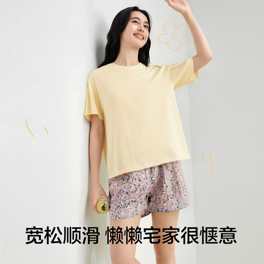 【清仓捡漏】【M-2XL】【有棵树】女士夏季绵绸凉感家居服套装 商品图8