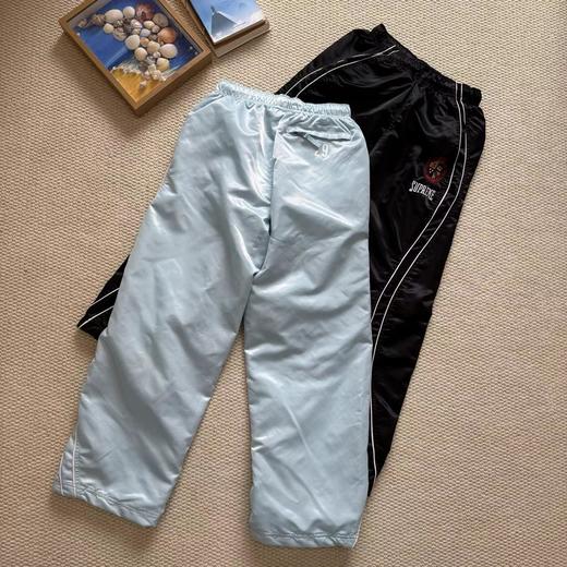 F031232美式潮流缎面贴片logo针织运动裤男女同款学院风刺绣运动裤 商品图7