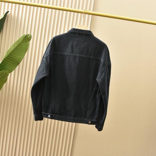 谱拉达 2026男士春秋季新款水洗纯色长袖三角标牛仔外套 商品图5