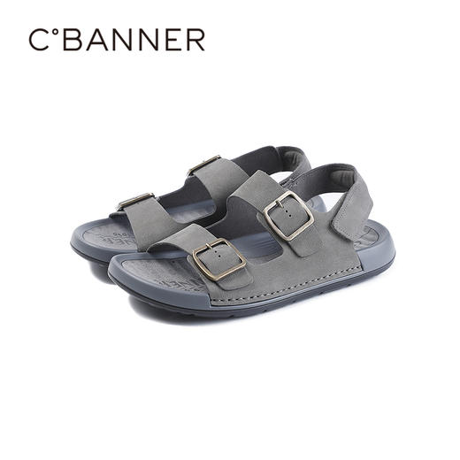 千百度2026夏季男鞋简约利落时尚有型随心调节勃肯凉鞋A26318527 商品图4