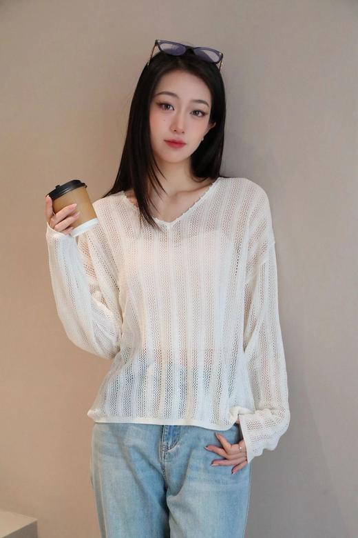 【服饰/饰品】朦胧微透天丝亚麻罩衫 B0125222 商品图5