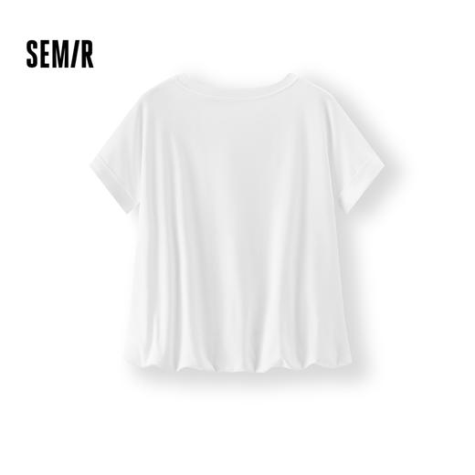 森柔|商场同款森马T恤女夏短款oversize花苞2026新款百搭慵懒上衣 商品图1