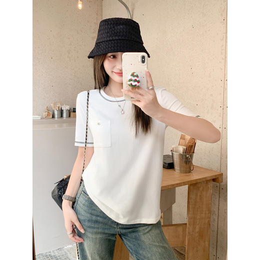 <曾小咸推荐>3.15现货秒杀 ！微信超特价！撞色边短袖 日常119.99 立减60 秒杀59.99！！ 商品图3