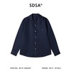 SDSA男装2026新款高贵轻奢时尚简约明线倒三角长袖衬衫百搭宽松 商品缩略图0