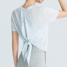 跃牌【周游世界】圆领短袖T恤大开叉设计透气弹力运动罩衫TP0927