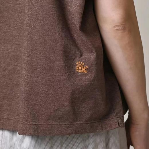 F031216笑脸印花M型宽松罩衫竹节棉T恤夏季舒适透气上衣 商品图5